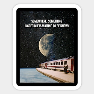 Last train to the moon Sticker